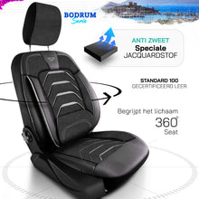 Stoelhoezen Subaru Mini Jumbo 1982-1991 – Bodrum Zwart/Grijs – Jacquard stof met skai leer – Complete interieurset – comfortabele autostoelhoezen – slijtvast – eenvoudig te monteren